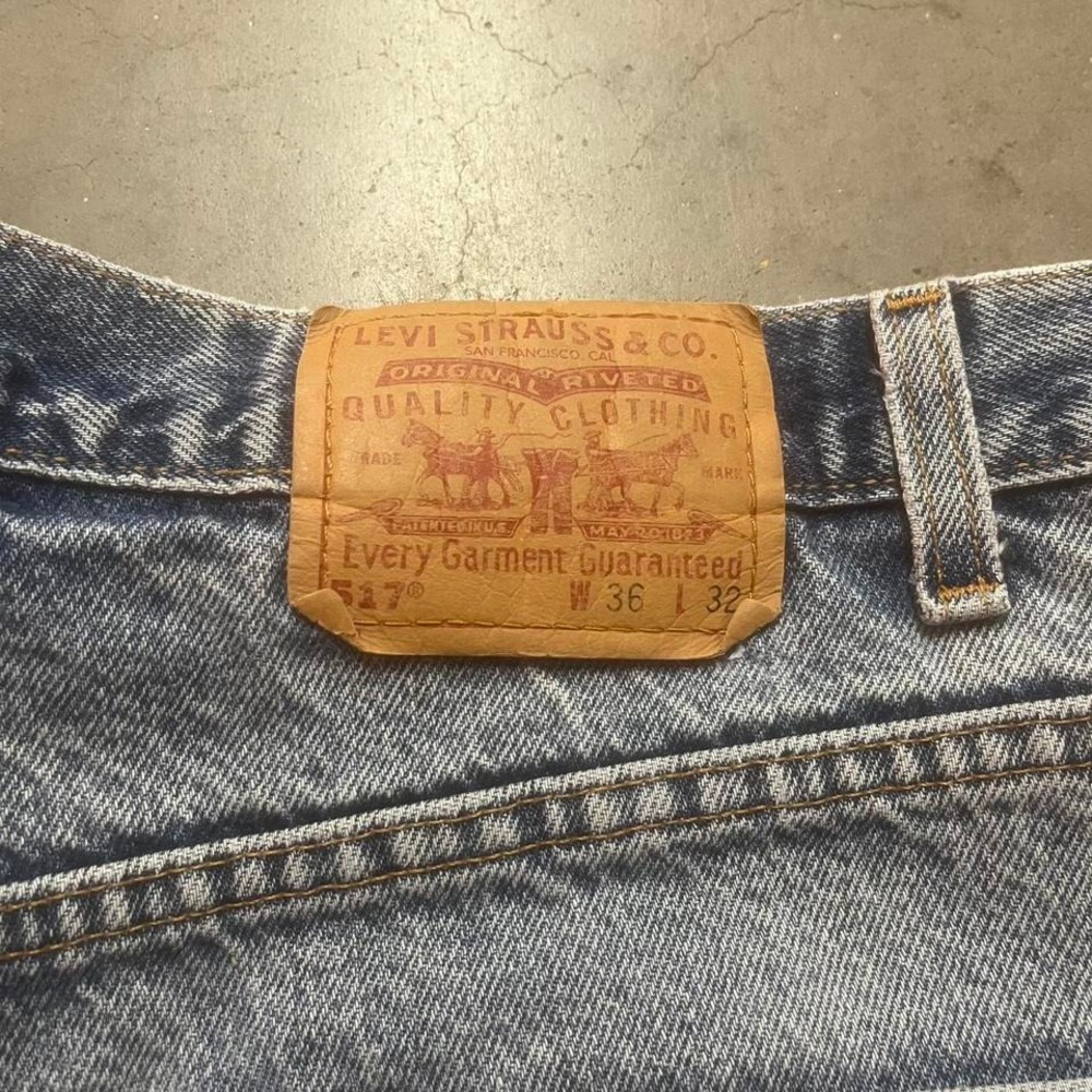 Vintage Levi's 517‎ men's light wash jeans bootcut skater 2001 - Picture 3 of 8